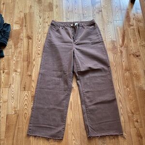Brown Women's Jeans wide leg